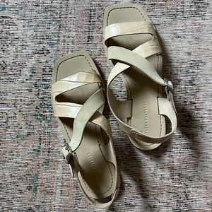 Freda Salvador Camille Embossed Leather Sandals